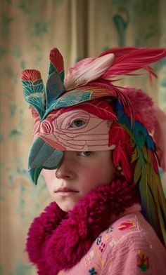 Bird Masks, Masks Art, Creative Halloween Costumes, Diy Costumes, Kids Costumes, Costume Design, Headdress, Halloween Diy, Textile Art