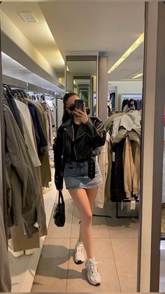 Skirt Outfits Summer Aesthetic, New Year Fits, Leather Jacket Styling, Jacket And Skirt Outfit, Outfit With Leather Jacket, New Year Outfit Ideas, Outfits With Skirts, New Year Outfits, Fall Skirt Outfits