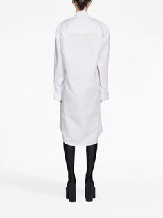 Balenciaga Cotton Shirt Dress  - Farfetch Shirt Dress White, Planet People, Cotton Shirt Dress, Yoko London, City Dress, Five Points, Iconic Bags, White Shirt Dress, Summer Beach Wear