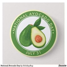 the national avocado day badge is shown