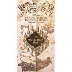 two harry potter bookmarks with hogwart's map on the front and back