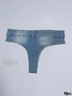 Bjux - High Stretch Low Waist Blue Denim Mini Shorts with Double Button Detail - Womens Stylish Denim Shorts & Apparel Stretch Denim Bottoms With Button Closure, Stretch Denim Blue Bottoms With Button Closure, Stretch Dark Wash Bottoms With Button Closure, Stretch Bottoms With Button Closure In Dark Wash, Stretch Bottoms With Button Closure In Light Wash, Mini Shorts, Denim Shorts, Blue Denim, Blue