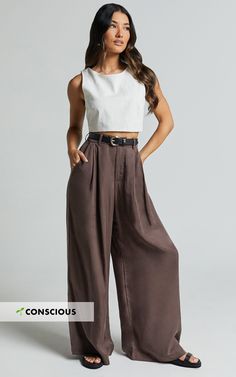 Clarke Pants - High Waist Wide Leg Pants in Slate Wide Leg Pants For Business Casual In Summer, Summer Wide Leg Pants For Business Casual, Spring Gray High-waisted Wide Leg Pants, Chic Gray Wide Leg Pants, Gray Relaxed Fit Wide Leg Pants, Gray Wide Leg Pants For Business Casual, Chic Gray High-waisted Wide Leg Pants, Versatile High-waisted Wide Leg Pants For Day Out, Chic Gray Ankle-length Wide Leg Pants