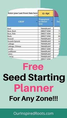 the free seed starting planner for any zone