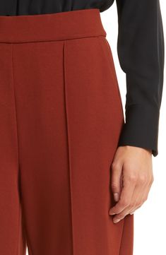 A pintuck pleat adds a tailored touch to pull-on pants you'll want to wear everywhere. 63% viscose, 33% polyamide, 4% elastane Hand wash, dry flat Imported Elegant Viscose Bottoms For Workwear, Viscose Wide-leg Workwear Bottoms, Viscose Wide-leg Workwear Pants, Workwear Wide-leg Viscose Pants, Viscose Wide-leg Pants For Work, Accordion Pleats Wide-leg Work Pants, Wide-leg Pants With Accordion Pleats For Work, Chic Pleated Waist Pants For Fall, Viscose High-waisted Pants For Fall