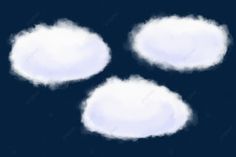 three clouds in the shape of four circles on a dark background with space for text