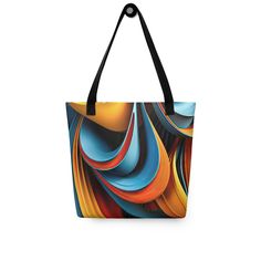 This Tote Bag is a versatile, high quality and comfortable addition to anyone's style. It is made from durable material and has comfortable dual handles. It will help you carry everything that matters and stand out from the crowd with its eye-catching design. It is printed on both sides. This product is made especially for you as soon as you place an order, which is why it takes us a bit longer to deliver it to you. Making products on demand instead of in bulk helps reduce overproduction, so tha Modern Multicolor Rectangular Shoulder Bag, Modern Multicolor Shopping Bags, Artistic Multicolor Shoulder Bag For Shopping, Modern Multicolor Tote Shoulder Bag, Modern Multicolor Shoulder Bag For Daily Use, Modern Multicolor Double Handle Bag, Modern Multicolor Bag For Everyday Use, Modern Multicolor Bags For Everyday Use, Modern Multicolor Shoulder Bag With Adjustable Strap