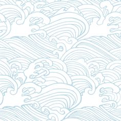 an abstract background with waves and clouds in blue on a white wallpaper or paper