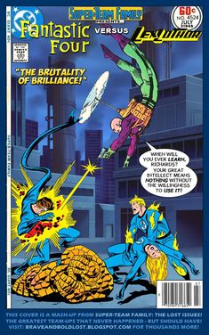 the cover to fantastic four comic book