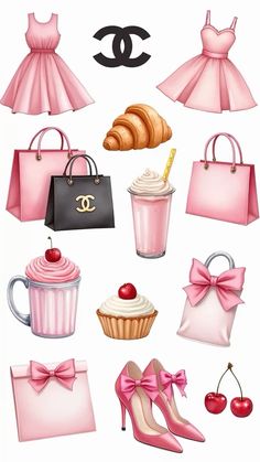 a bunch of different items that are in the shape of a purse and some bags