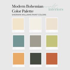 modern bohemian color palette sheryln williams paint colors