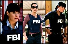 three different pictures of women in police uniforms and the words fbj on them