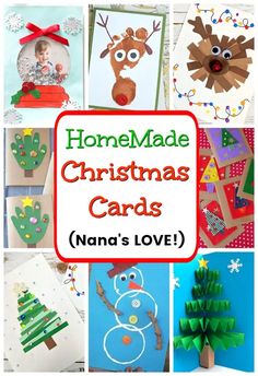 homemade christmas cards for kids to make