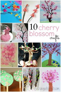 10 cherry blossom crafts for kids to make with paper plates and glue on the tree