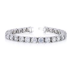 Manfredi Jewels Jewelry - Round Cut 18K White Gold 4.49ct Buttercup Diamond Tennis Bracelet Diamond Tennis Bracelet, White Gold Bracelet, House Gifts, Fine Watches, Tennis Bracelet Diamond, Watches Jewelry, Jewelry Creation, White Diamonds, Tennis Bracelet