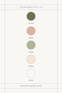 the color palette is shown in different shades