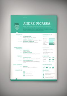 a green and white resume template on a gray background with the words,'adre pic