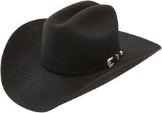 The Stetson Oak Ridge Wool Cowboy Hat - a classic and authentic piece crafted in the USA. With a 4 1/4" cattleman crown and a 4" brim, this hat exudes Western charm and provides ample sun protection. The 100% wool construction ensures durability and comfort, while the leather hat band with a 3-piece buckle set adds a touch of rugged elegance. Saddle up and embrace the spirit of the West with the Stetson Oak Ridge Wool Cowboy Hat. Brim - 4" Crown - 4 1/4" Black 3X Fur Felt Proudly made in the U.S.A. Fedora Hat With Box Braids, Classic Flat Crown Hat For Ranch, Rodeo Hat With Screw-down Crown, Hats Short Hair, Cowboy Hat Black, Black Cowboy Hat, Crochet Hat For Women, Felt Cowboy Hats, Stetson Hat