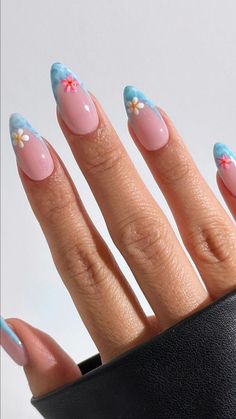 Fiji Nails, Bali Nails, Island Nails, Short Summer Nails, Hawaii Nails, Paznokcie Hello Kitty, Almond Gel Nails, Acrylic Nails Designs