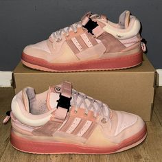 Adidas forum low bad bunny pink Easter egg size 10.5 men’s, shoes are pre owned with no box but come with the extra tongue to swap, very detailed shoe if you are a bad bunny fans these are a need. 100% authentic. Shipped same day order is placed, feel free to send offers or contact me with any questions. @729kicks on IG Bad Bunny Shoe Accessories, Zapatillas Bad Bunny, Adidas Forum Low Bad Bunny, Adidas Forum Bad Bunny, Bad Bunny Shoes, Bad Bunny Shoes Adidas, Bad Bunny Adidas, Adidas Bad Bunny, Bunny Shoes