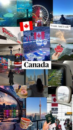 a collage of photos with the words canada