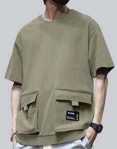 Khaki cargo shirt Japan Style Outfits, Cargo Pocket Design, Techwear Shirt, Techwear Streetwear, Techwear Outfits, Tech Aesthetic, Unique Outfit, Cargo Shirts, Clothing And Textile