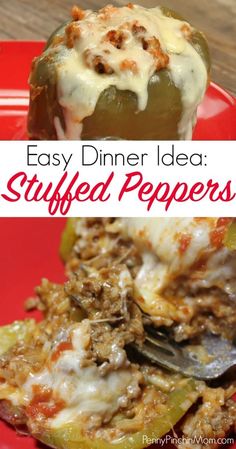 an easy dinner idea stuffed peppers with cheese and meat on top is the perfect appetizer for any special occasion