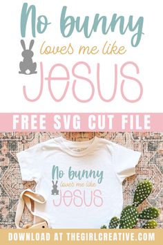 the free svg cut file for this easter shirt is perfect to use on t - shirts