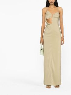 Jacquemus La Robe Goccia Long Dress - Farfetch Jacquemus Dress, Ellie Saab, Minimal Style, Minimal Fashion, Floor Length, Open Back, Long Dress, Spaghetti Strap, Designer Dresses