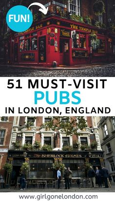 the front and back of pubs in london, england