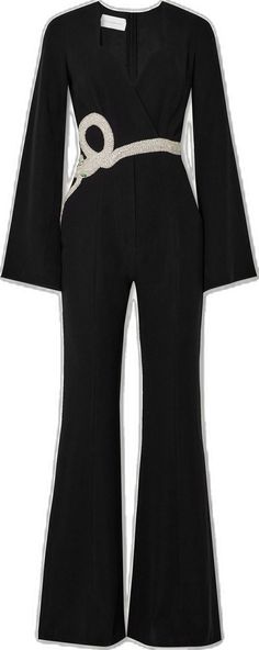 Clio Peppiatt, Crepe Jumpsuit, Crystal Belt, Slim Pants, Net A Porter, Women Collection, Luxury Design, Porter, Jumpsuit