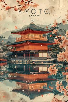 Kyoto, Japan travel poster, digital wall art print for instant download on Etsy. Kyoto Japan Travel, Kyoto Travel, Holiday Poster, Kyoto Japan, Vietnam Travel, Anime Scenery Wallpaper