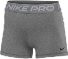 Fitted Nike Athletic Shorts With Go-dry, Nike Go-dry Athletic Shorts For Sports, Nike Go-dry Athletic Shorts For Training, Gray Nike Pro Shorts, Nike Athletic Shorts With 4-way Stretch And Built-in Shorts, Look Nike, Nike Pro Shorts, Womens Nike, Nike Pros