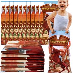 PRICES MAY VARY. Cowboy Party Supplies: this horse bag for sack race game comes with 10 pieces, creating wild western party atmosphere in your backyard, and everyone can be involved in the west rodeo atmosphere Horse Party Favors Style: these horse plastic bags are designed mainly western cowboy pattern, some words which say horse express; Cowboy rodeo treat bags can catch the attention of both children and adults, cater to the interests of children Wide Applications: this outdoor lawn games set First Rodeo Birthday Party Games, My First Rodeo Birthday Games, 1st Rodeo Goodie Bags, My First Rodeo Birthday Boy Games, My First Rodeo Candy Bags, Rodeo Games, Potato Sack Race, Cowboy Pattern, Potato Sack Races