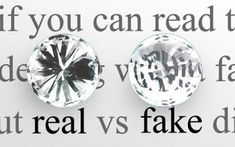 Real vs Fake diamonds Moissanite Vs Diamond, Fake Diamond, Fake Jewelry, Real Gold Jewelry, Real Jewelry, Black Diamond Ring, Diamond Education