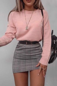 Rok Outfit, Teen Style, Tennis Skirt Outfit, Tumblr Outfits, Plaid Skirt, 가을 패션, Fall Fashion Outfits, Casual Fall Outfits, Girly Outfits