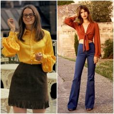 1970s Fashion Clothing Style is a Come Back Today! 1970 Fall Fashion, 1970s Tops Women, 70s Blouses For Women, 1970s Work Fashion, 1970s Style Women, 70s Blouse Outfit, 1970s Outfits For Women, 70s Shirts For Women, Carrie Musical