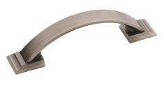 an image of a brushed steel handle on a white background with clipping for text