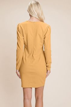 Features: Wrap Dress, V neck, Hidden back Zipper, ruched side, Tulip hem, long sleeve, mini dress Long Sleeve Dresses suit for Wedding Party, Cocktail, Business Wear to Work, Date, Casual Outdoor Model is 5'7"(32 23 34.5) wearing small: S(4-6)/M(8-10)/L(12-14) Cocktail Business, Suit For Wedding, Mini Dress Long Sleeve, Tulip Dress, Long Sleeve Dresses, Business Wear, Wear To Work, Sleeve Dresses, Neck Wrap