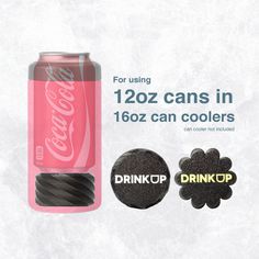 an advertisement for coca - cola cans in 120z can coolers, designed by the company