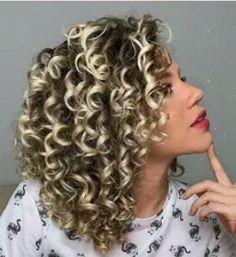 Short Curly Hairstyles With Highlights, Spiral Perms, Curly Highlights, Long Hair Perm, Ash Hair Color, Beautiful Hair Color, Curly Hair Women