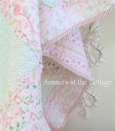 an image of a wall hanging with flowers on it and the words summer at the cottage