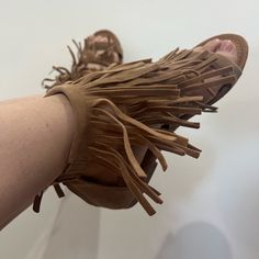 Womens Boho Fringe Sandals Condition: New - No Box Edgy Sandals, Bottega Veneta Sandals, Black Birkenstock, Michael Kors Wedges, Wooden Sandals, Miller Sandal, Fringe Sandals, Boho Fringe, Metallic Sandals