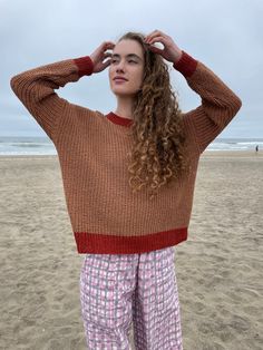 Our Chunky Sweater is hand knit and naturally dyed by our artisans in India. For this cozy sweater we use 100% organic cotton of course. Dimensions: Measured flat (It's a loose knit so there is a lot of stretch possible): Small: Chest 59cm/23in, Length 49cm/19.2in, Sleeve length 40cm/15.7in Medium: Chest 61cm/24in, Length 51cm/20in, Sleeve length 40cm/15.7in Large: Chest 63cm/25in, Length 53cm/20.8in, Sleeve length 40cm/15.7in Care: To maintain its beauty, hand wash in lukewarm water or machine Cozy Textured Knit Cropped Sweater With Relaxed Fit, Brown Chunky Knit Cotton Sweater, Bohemian Chunky Knit Brown Sweater, Bohemian Brown Chunky Knit Sweater, Cozy Cotton Hand Knitted Sweater, Cozy Hand Knitted Cotton Sweater, Cozy Hand-knitted Cotton Sweater, Cozy Cotton Hand-knitted Sweater, Bohemian Brown Knit Sweater