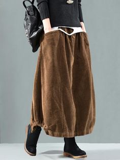 Material:>90%Cotton , CorduroyOccasion:Casual , VintageSeasons:Spring , Autumn , WinterType:Skirts BottomsColor:RED,BLACK,BROWN,NAVY BLUESize:FREE SIZE Pinterest Women, Dress Swimwear, Coffee Outfit, Retro Skirt, Solid Skirt, Vintage Corduroy, Corduroy Skirt, Casual Stylish, Wholesale Dress