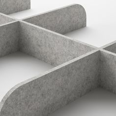 an abstract concrete structure is shown in this 3d image, it appears to be made out of cement blocks