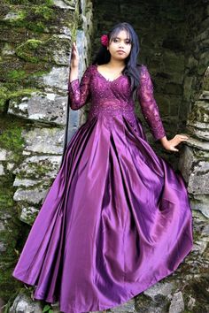 "The dress quality beyond expected. My daughter really love the styles and the colour. We took some photos and just wow." - Bernadette #JJsHouse #JJsHouseOfficial #JJsHouseCustomer #PromDress #PromGown #EveningDress #EveningGown #FormalDress #FormalGown #PartyDress #SpecialOccasion #Gown #PrincessDress #DreamDress #PurpleDress V-neck Gown For Debutante Ball And Prom, V-neck Sweep Train Dress For Debutante Ball, Purple Satin Ball Gown Evening Dress, Embellished V-neck Dress For Debutante Ball, V-neck Purple Gown For Prom Season, Purple Floor-length Ball Gown For Gala, Purple A-line Wedding Evening Dress, Floor-length Purple Ball Gown For Weddings, Purple V-neck Wedding Gown