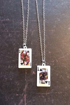 Playing Cards Necklace Playing Card Jewelry Queen of Clubs | Etsy Playing Card Jewelry, Card Rings, Queen Of Hearts Halloween Costume, Jewelry Queen, Queen Of Clubs, Cards Necklace, King Of Clubs, Queen Of Hearts Halloween, Red Flower Necklace