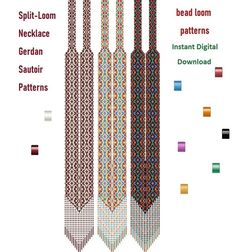 Bohemian Multicolor Patterns For Crafting, Multicolor Bohemian Patterns For Crafting, Beading Loom Patterns, Loom Beaded Necklace, Loom Necklace, Make A Necklace, Beading Loom, Weaving Machine, How To Weave