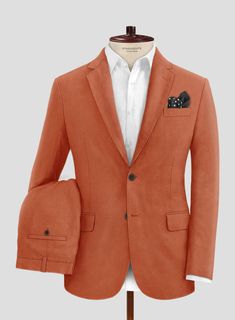 Dress up your little prince in our Solbiati Art Du Lin Dark Orange Linen Suit, which brings a luxurious look to his outfit with ultimate comfort. This exclusive suit offers a new level of luxury and glamor, tailored with premium linen fabric. The authentic, deep, bold orange hue combines timeless style with modern ethics that will make you smile. Dare to be different with this sleek and heritage look. 
 
Look Includes   Solbiati Art Du Lin Deep Orange Linen  Fabric  Two Button Jacket Style  Notc Linen Suit, Jacket Buttons, Jacket Style, Make You Smile, Linen Fabric, Sleek, Timeless Fashion, Dress Up, Trousers